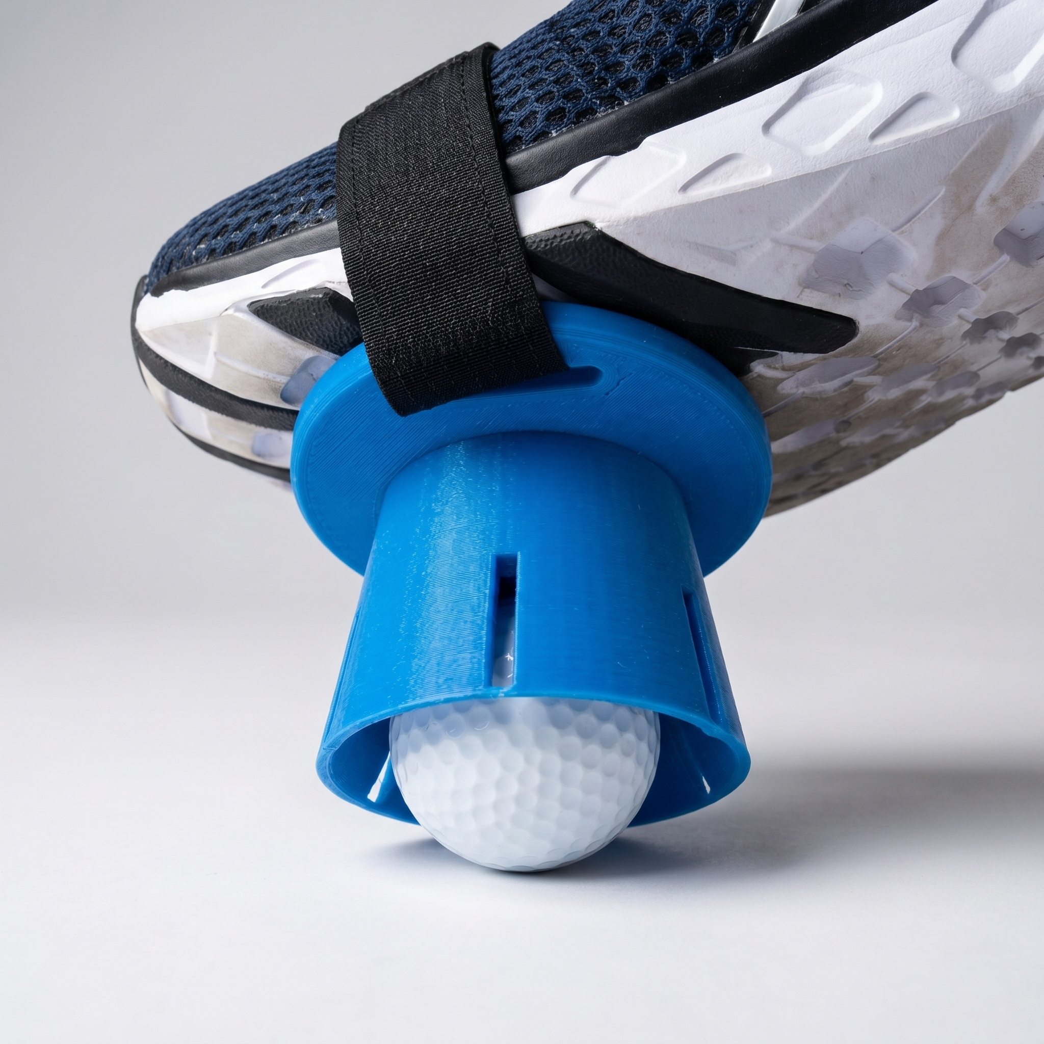 Ball Foot golf ball retriever on a golf shoe